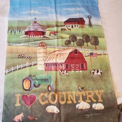 Garden Farm Country Farmhouse  LARGE flag 