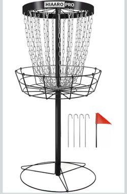 NEW HIAARO PRO PDGA Approved Disc Golf Basket 24 Chain Portable Target