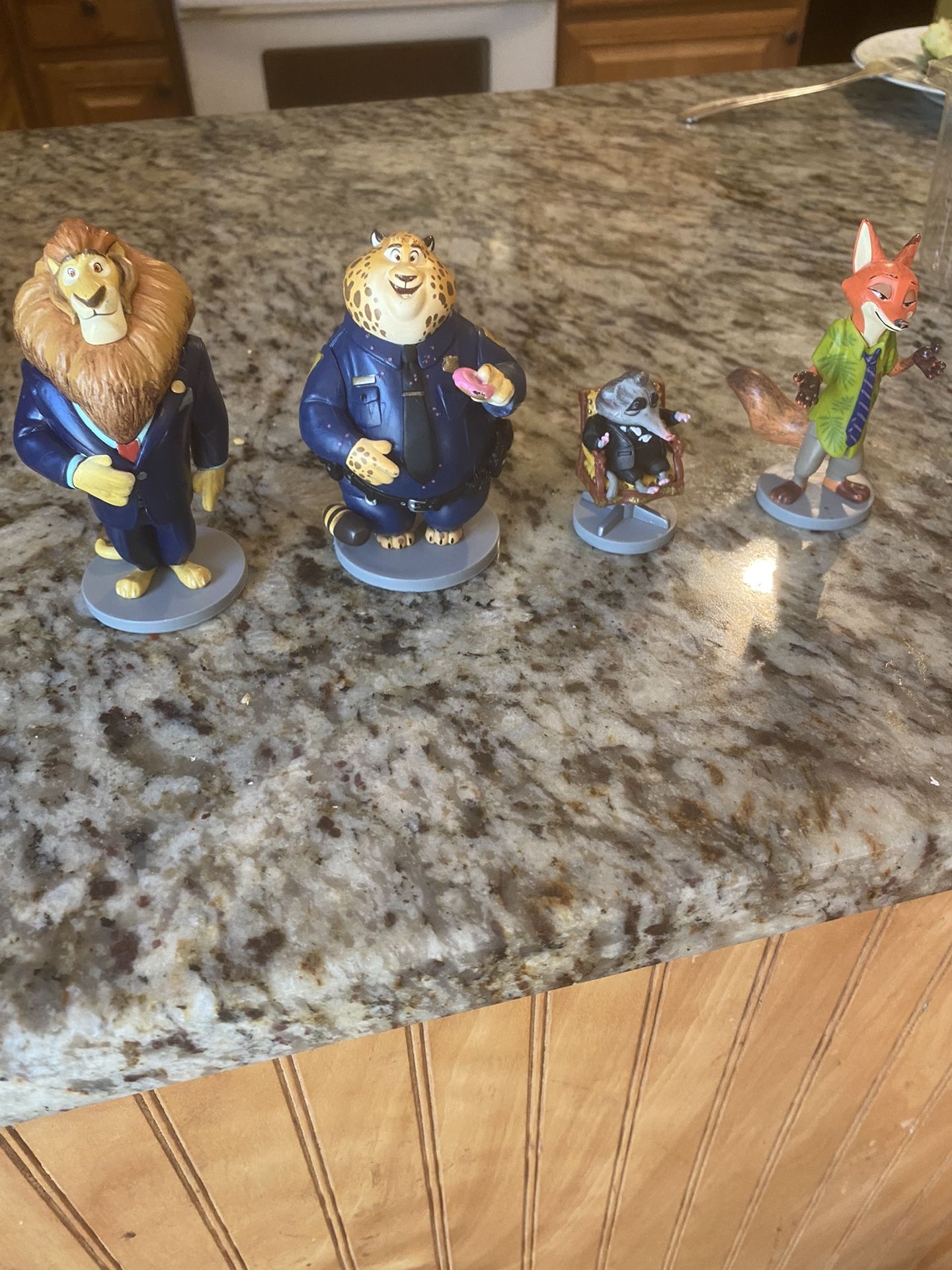 Set Of  4 Disney Characters From Zootopia Movie
