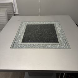 Modern Glam Dining Table with 4 Chairs