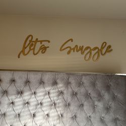 Wood Sign Gold Color