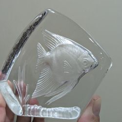 Art Collection Series; Exotic ANGEL Fish -24% Lead Clear Crystal

Glass Paperweight 