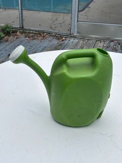 Vintage Green Plastic One Gallon Watering Can