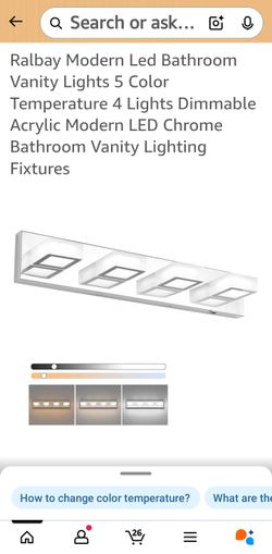 LED 4 Lights Acrylic Lighting Fixtures Modern 26 inch chrome-White light