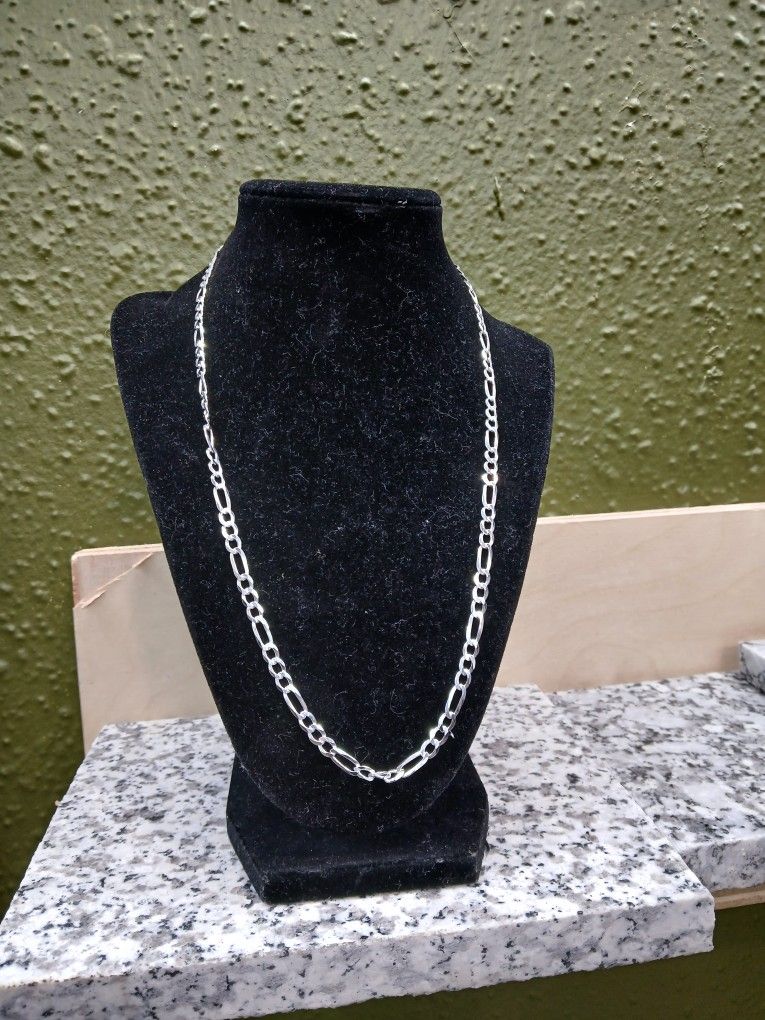 Italian Sterling Silver Figaro Link Chain