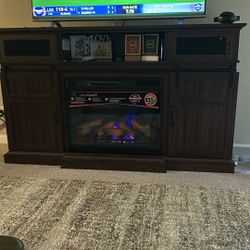 Tv Stand With Fire Flame , Hitter And Bluetooth Speaker 