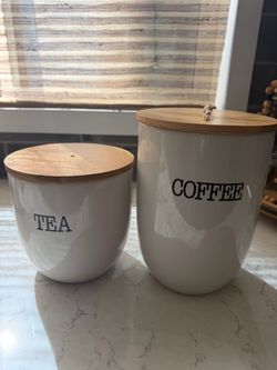 Tea and Coffee Ceramic Canister Set