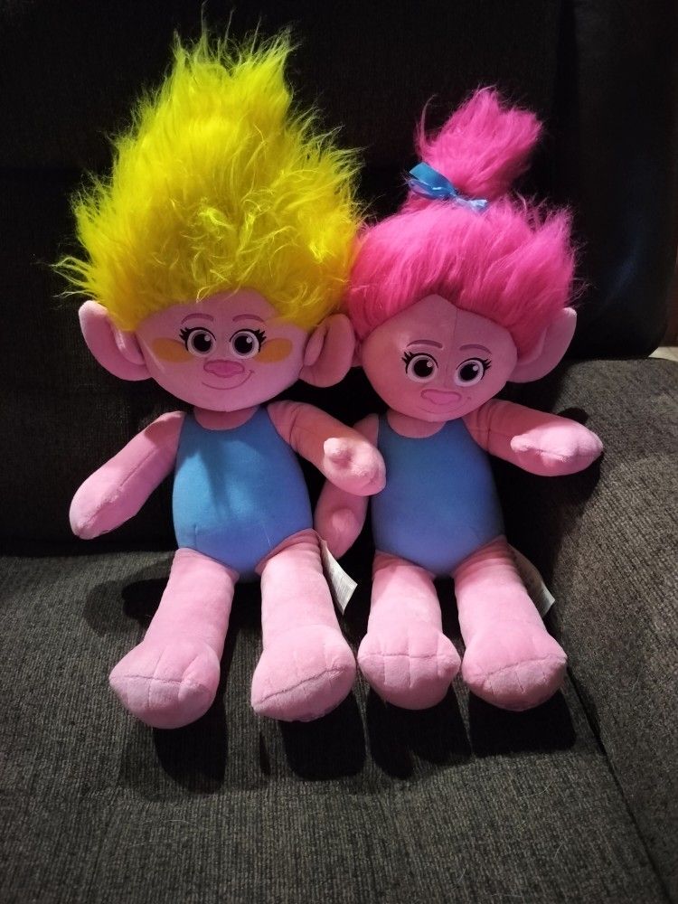 2 Trolls Build-a-bear 24” plushies
