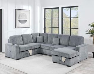 Sectional sleeper with storage