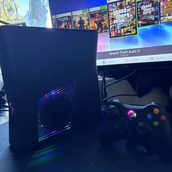 RGH3 Xbox 360 Slim With Requested Preloaded Games! | Pink LEDS and Customizable ARGB LEDS | 1TB HDD | Power Brick and Controller | Ready To Play!!!