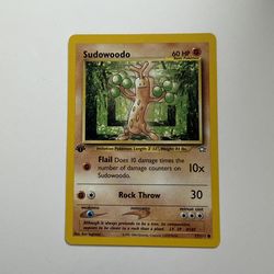 Pokémon Trading Card 1st Edition Sudowoodo 77/111 neo genesis