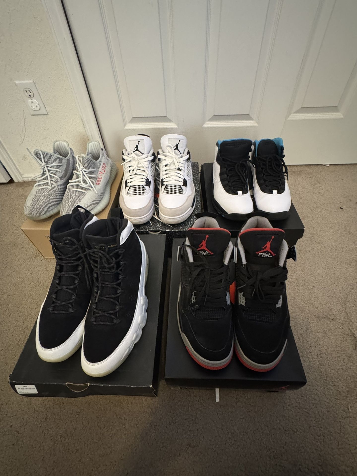 Jordan’s And Yeezy Size 12 Used But In Great Condition. Price In The Description