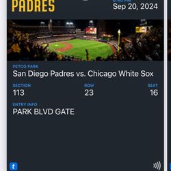 Two Padres Tickets & Parking 