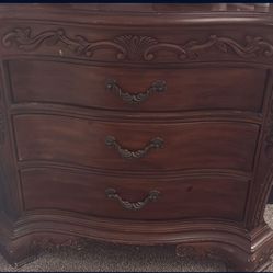 Antique Wood Nightstand 