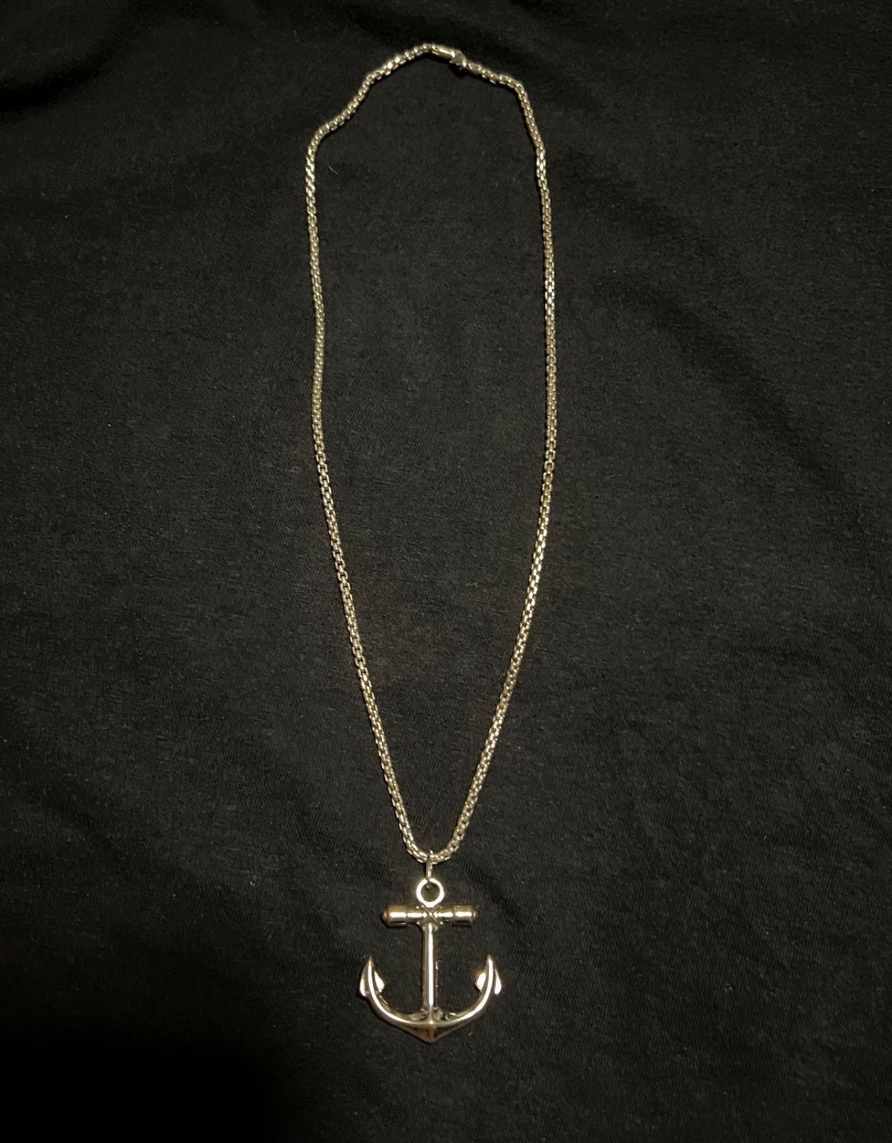 Silver Anchor Chain Necklace