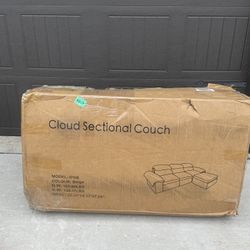 115.7" L Shaped Modular Sectional Sofa with Ottoman, Cloud Boneless Couch, Upholstered Sofa in a Box, Flexible Module Combination for Living Room, No 