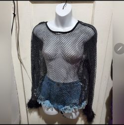 Women top mesh size L