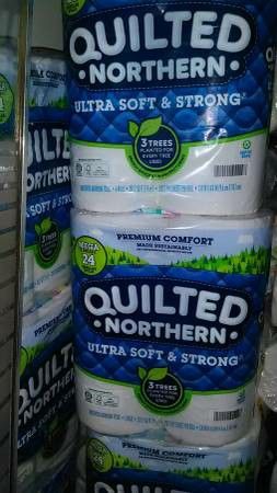 Quilted Northern Toilet Paper! 6 Mega=24 Regular Rolls 