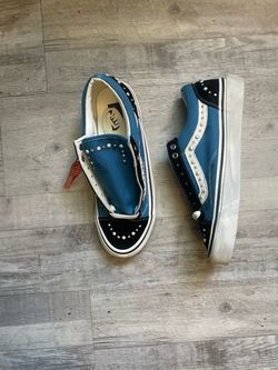 Navy Blue Vans OTW Studded Rhinestone Sneakers Size 10