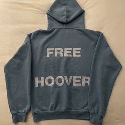 Kanye x Drake Light Blue Balenciaga Free Larry Hoover XL Hoodie
