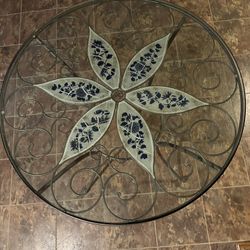 Glass dining table