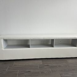 White Leatherette Bookcase