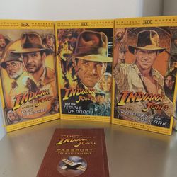 Indiana Jones 3 Movie VHS Set Chapters 23,24,25 Excellent Condition 