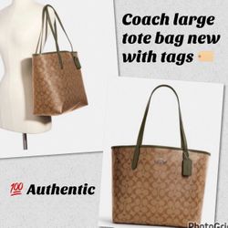 Large Coach Tote Bag New $120 Firm Cash Or Zelle Only 
