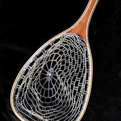 Ghost Net Wooden with Rubber Net - Fly Fishing