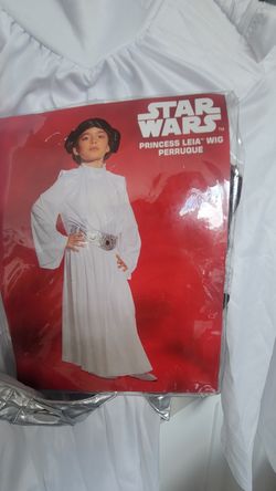 Star Wars Princess Leia + wig (girls 5/6) New with tags