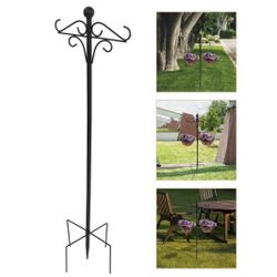 Metal Heavy Duty Outdoor Garden Shepherd Hook Hanging Adjustable Up to 90" Tall New Condition