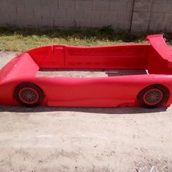 Red Twin Car Bed Frame 