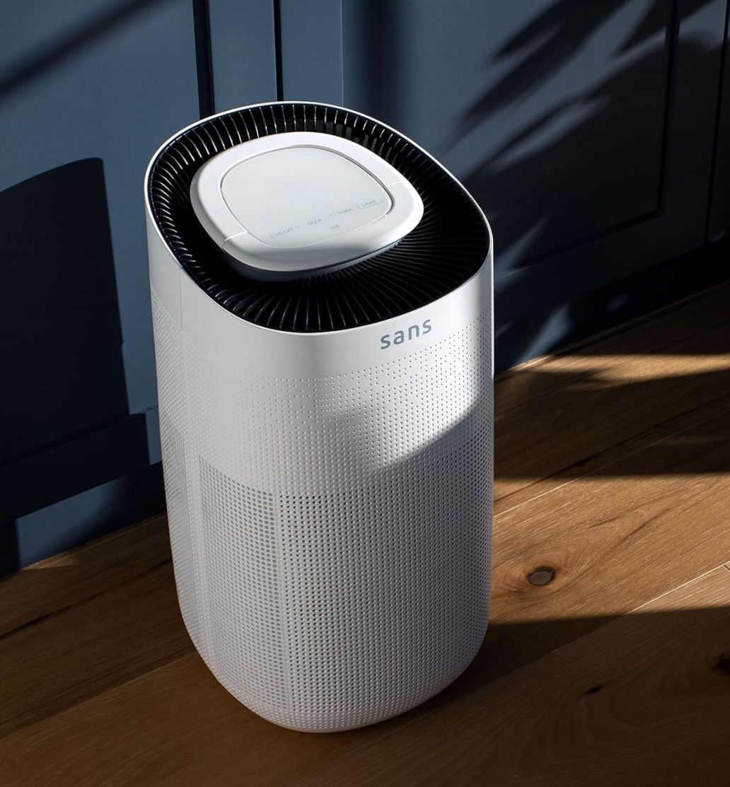 Sans HEPA 13 Air Purifier - White - 1560ft² Ultra-Quiet Home Air Purifier, Pre-Filter, Activated Carbon, UV-C Light, Protect from Odors, Smoke, Pollut