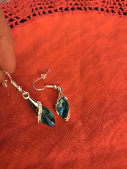 Turquoise color drop earrings