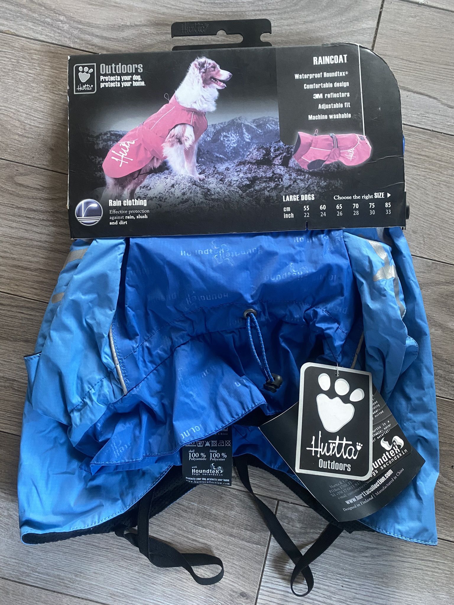 Hurtta - Dog Raincoat BLUE