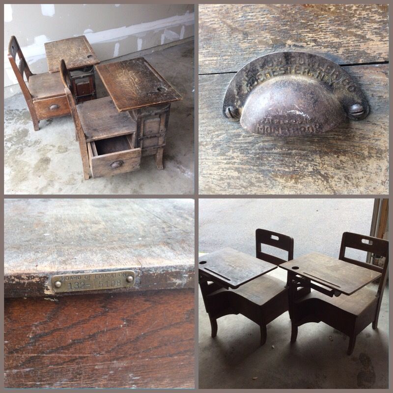 ANTIQUE MOULTHROP CHILDS 1900's SCHOOL DESK