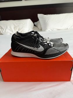 Nike flyknit racer size 11.5 rare black and white