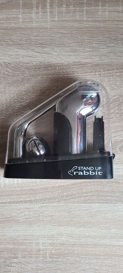 Rabbit Corkscrew Wine Opener Metrokane Stand Up Rabbit w/ Case Foil Cutter