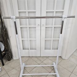Clothing Garment Rack Single Row Closet hanging clothes Organization bar Adjuatable wheels or flat 