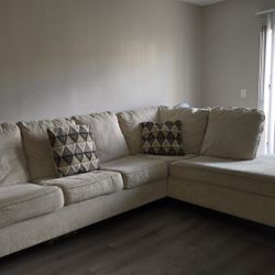 Large beige living room set — elegant and in excellent condition.