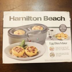 Hamilton Beach Egg Cooker, Egg Bites Maker & Poached Egg Maker, 2 Egg Capacity, Mint Lid, Model 25506