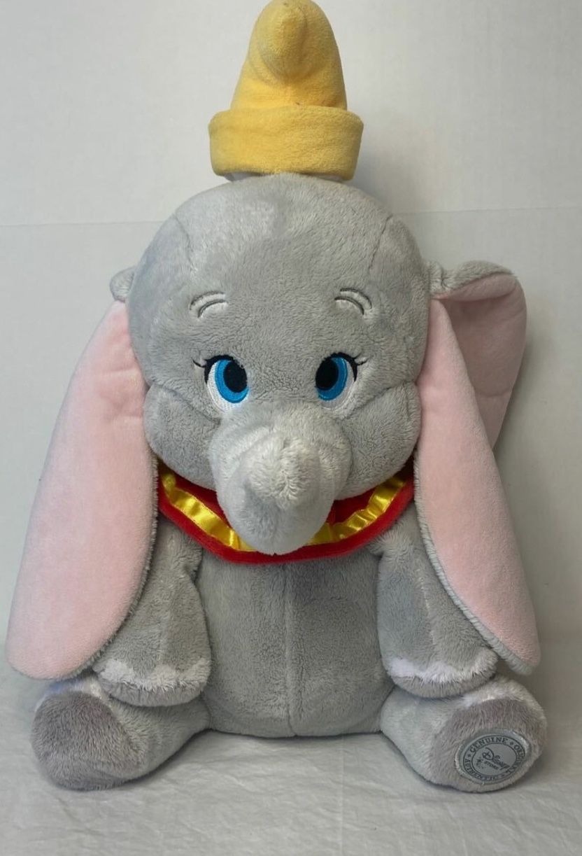 Disney Store Original Authentic Dumbo Elephant Plush Stuffed Animal 16" Tall
