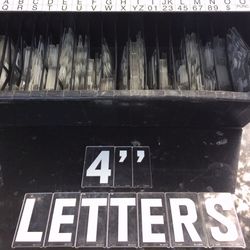 Sign board letters