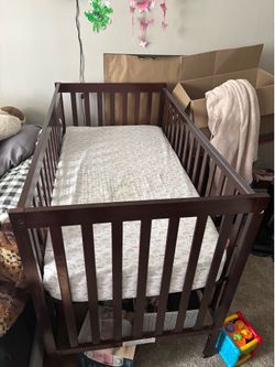 Brown crib