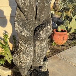 All natural wood carved Bear couple