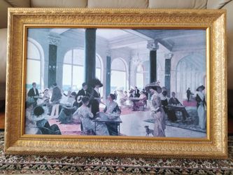 A Grand Hotel by Renee Lelong Reproduction Photograph 36.5" x 24.5" w Gold Leaf Frame