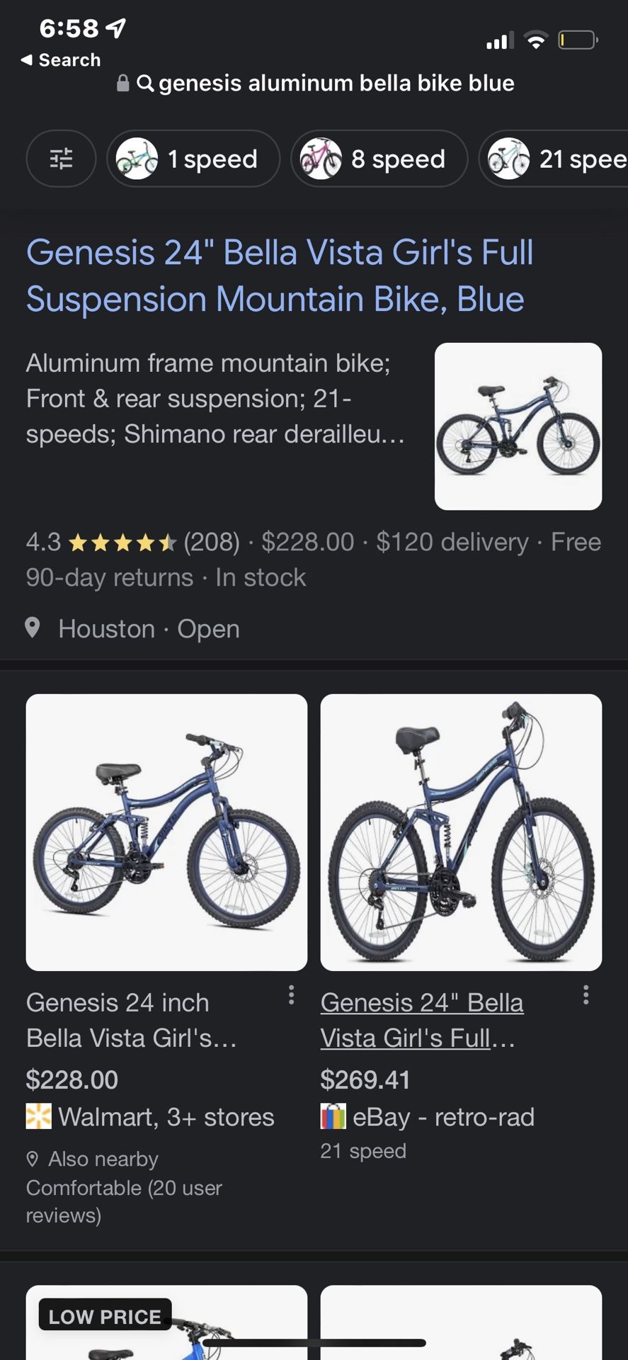 genesis bella vista mountain bike