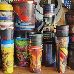 Regal Popcorn Bucket And Matching Cup Lot