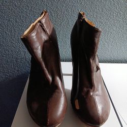 47 Brown Wedge Boots