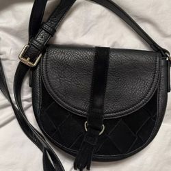 Inc International Bag Shoulder Crossbody Handbag w/ fringe And Magnet Closure